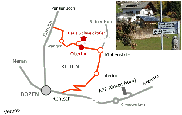 Anreise nach Südtirol / Ritten